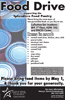 Splendora Food Drive Poster Design.